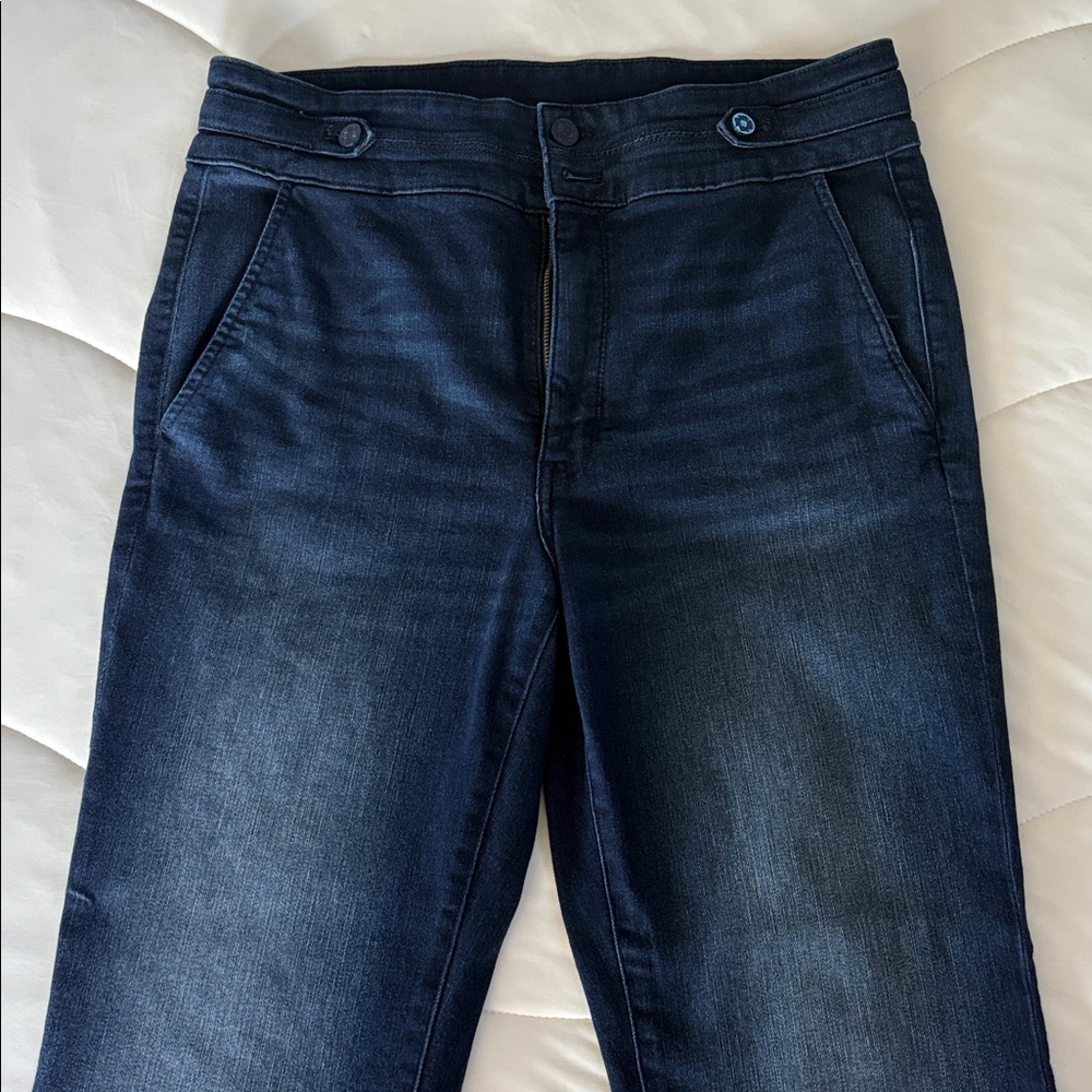 WHBM Extra High Rise Boot Cut Denim Jeans